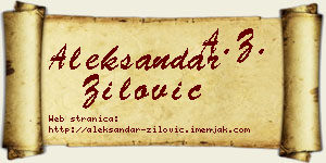 Aleksandar Žilović vizit kartica